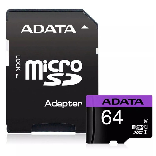 Memoria Micro Sd 64gb Adata Adaptador Clase 10 Full Hd Nueva