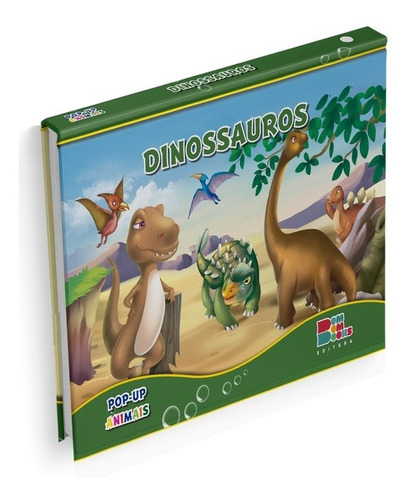 Livro Pop Up Infantil Dinossauros Boom Boom Books Capa Dura