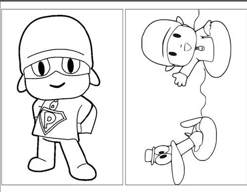 100 Desenhos Para Pintar E Colorir Pocoyo - Folha A4 Avulsa ! 1 Desenho Por  Folha! - #0309