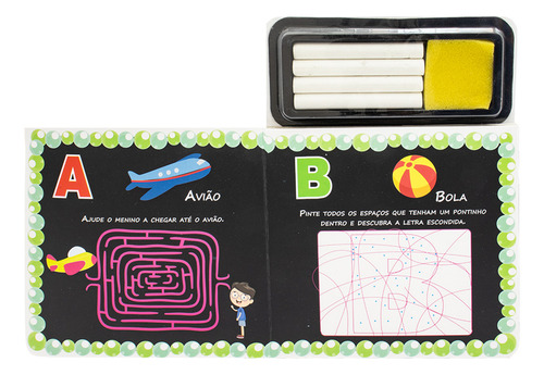 Livro Diversão Com Giz: Alfabeto Sbn Crianças