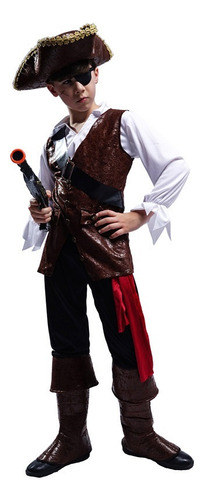 Halloween Niños Pirata Disfraz Niños Niños Pirata Capitán Cosplay Rave Party