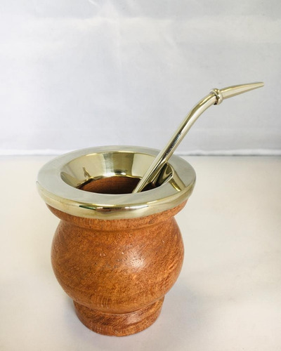 Imagen 1 de 6 de Mate De Algarrobo Con Virola En Alpaca