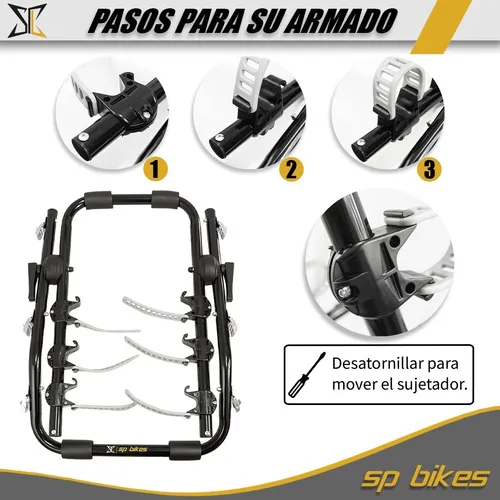 PORTABICIS DE PORTÓN TRASERO BICI OK 3 PARA 3 BICIS CHEVROLET SPARK DESDE  2009 - Autoparts-RdC