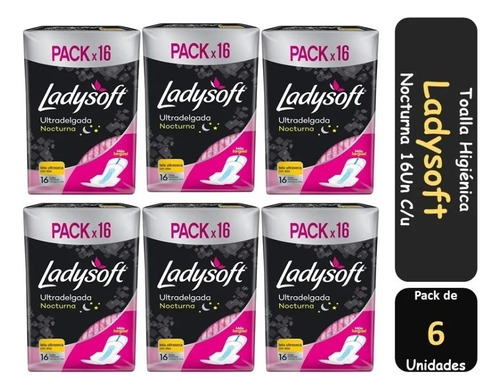 06 Toalla Nocturna Ladysoft Ultradelgada Tela Suave 14und