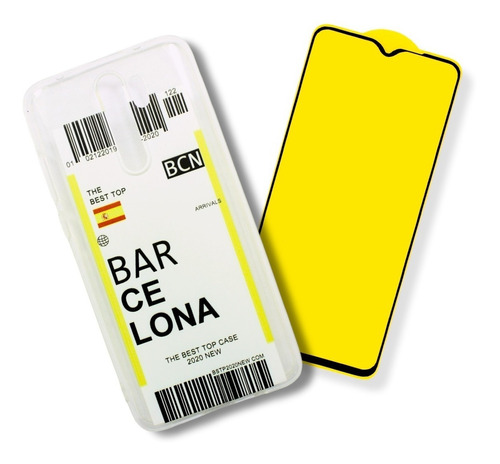 Kit Funda Ticket Boleto Avi + Mica 9d Para Xiaomi Note 8 Pro