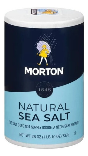 Sal fina Morton Sal de Mar sin Yodo Natural en frasco sin TACC 1.47 kg