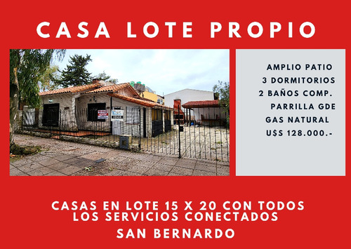 Venta Casa 4 Amb. En Lote De 15 X 20 San Bernardo