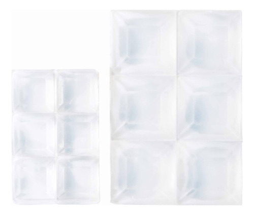 Topes De Goma Scotch, Cuadrados, Transparente Multitamaños
