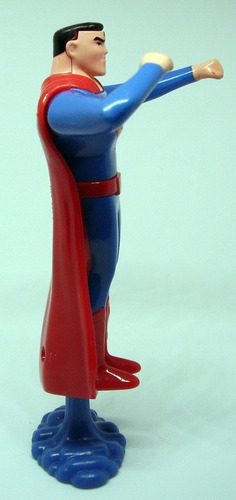 Imagen 3 de 3 de Mueve Brazos Con Pedestal Superman Plastico 15 Cms Figura