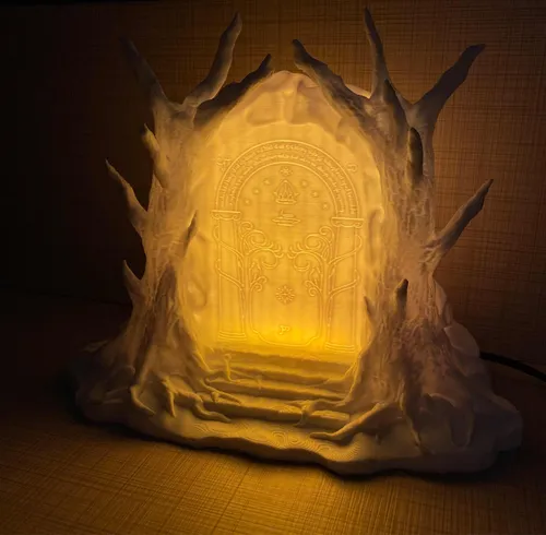 Entre Libros Decorativo Temática Puertas De Durin Con Luz