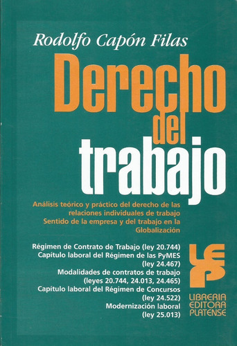 Derecho Del Trabajo Capón Filas 