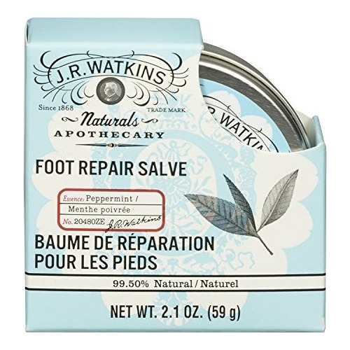 J. R. Watkins Pie Natural Reparación Salve, Menta, 2,1 Onza