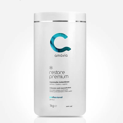 Kit Restore Premium Amávia Reconstrução Máscara Capilar Hair