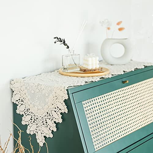 Lacely Flower Lace Table Runner Patch Bordado 12 × 86 Pulgad