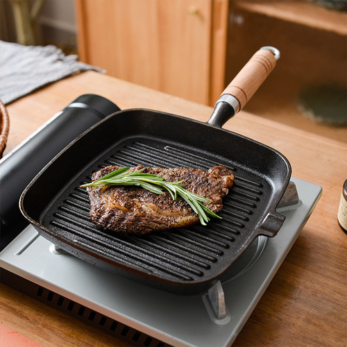 Sartén L Iron Steak A Rayas Con Revestimiento Antiadherente