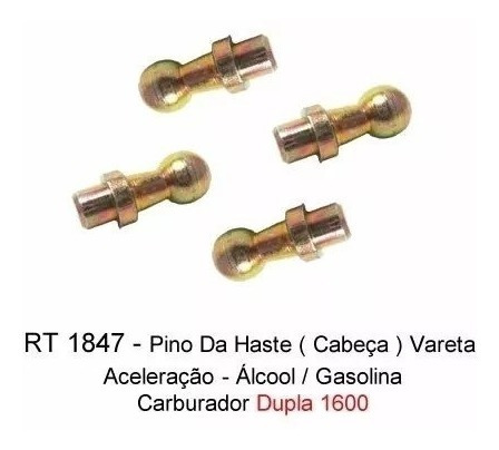 Pino Esférico Vareta Dupla Carburação 6mm Vw