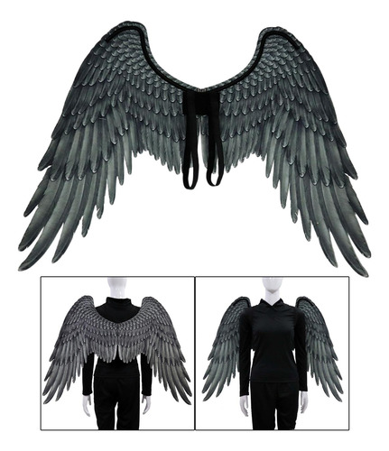 Disfraz De Con De Ángel De Halloween, Talla Única Negro