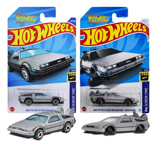 Kit Carrinhos Hot Wheels C/2 De Volta Para O Futuro Mattel Cor Back To The Future