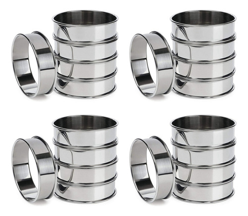 Xx 20 Aros Para Tarta Enrollados Con Doble Rollo, Aros