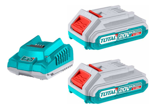 Combo 2 Baterias 20v 2ah + Cargador Total