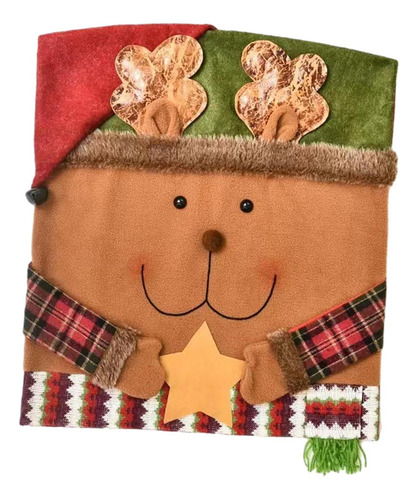 Funda Trasera Para Silla Navideña, Decoración Reno
