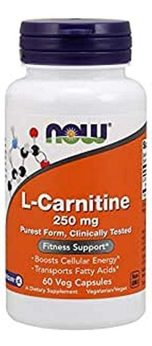 Now Foods | L-carnitine | 250 Mg 60 Veg Capsules |