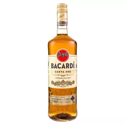 Imagem 1 de 1 de Rum Brasileiro Carta Ouro Bacardi Garrafa 980ml