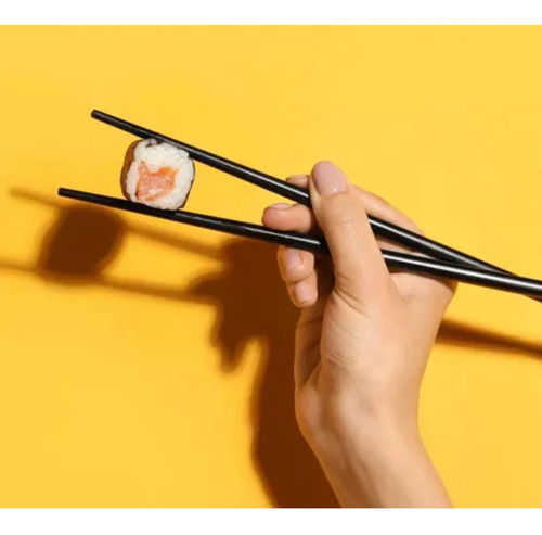 Kit 5 Pares Hashi Pauzinho Palito Comida Japonesa Chinesa Cor Preto