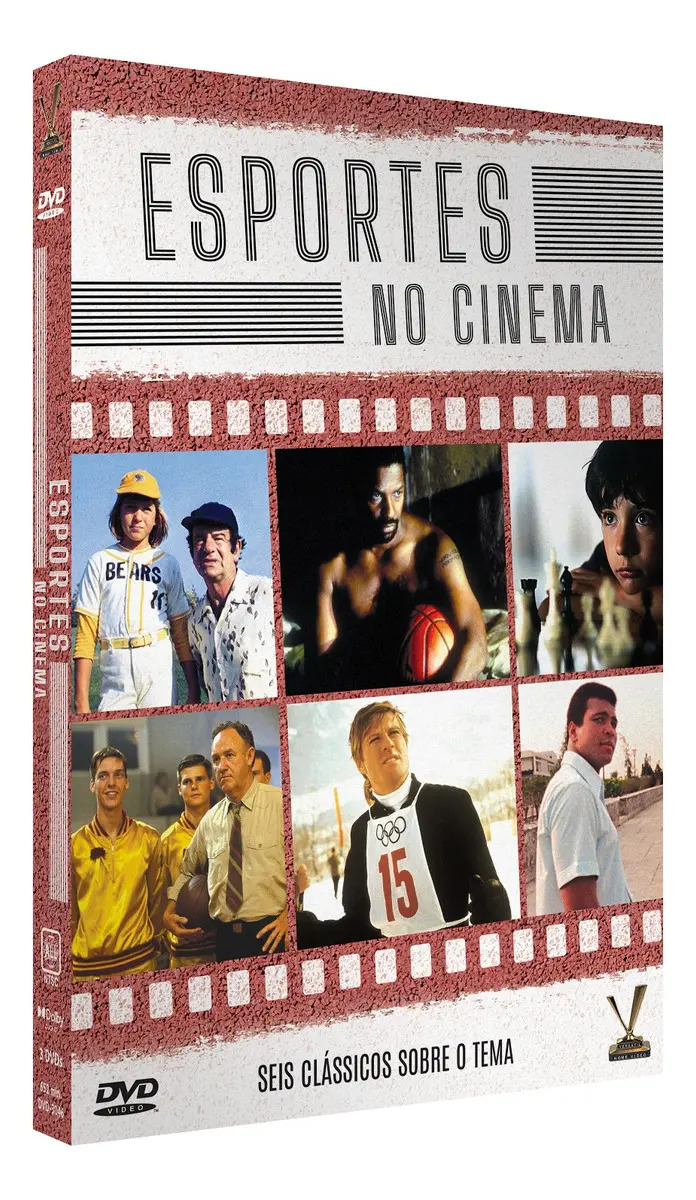 DVD Esportes no Cinema 3 Discos Versátil 6 Filmes Clássicos de Esportes