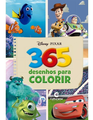 Livro  365 Desenhos Para Colorir - Disney Pixar Culturama