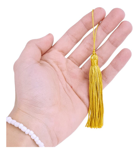 Pingente De Seda Tassel - Franja - Dourado - C/20  Nybc