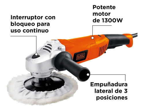 Pulidora / Lijadora Black&decker Wp1500k 1300w 7¨