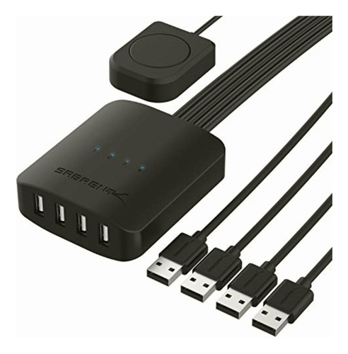 Sabrent Interruptor De Uso Compartido Usb 2.0 Hasta 4