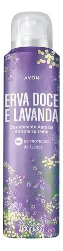 Antitranspirante aerosol antitranspirante Avon Erva Doce erva doce e lavanda