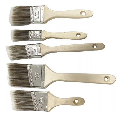 5 Pinceles Profesionales Compatibles Para Pintura De Pared