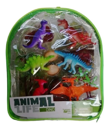 Animal Life Dino Set X6 Dinosaurios + Accesorios Ik0119