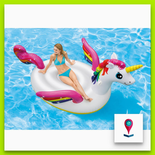 Intex 23844/5 Colchoneta Inflable Mega Unicornio P/tu Pileta