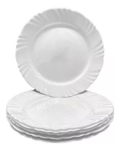 Jogo Prato Jantar 6 Peças 25,5cm Pétala