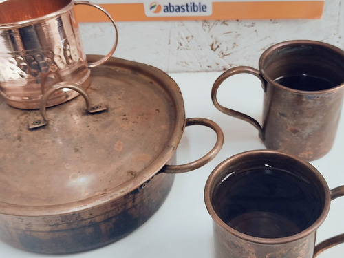 Imagen 5 de 5 de Vaso De Cobre Macizo 99.99% Pack De 4 Unidades200 Cc