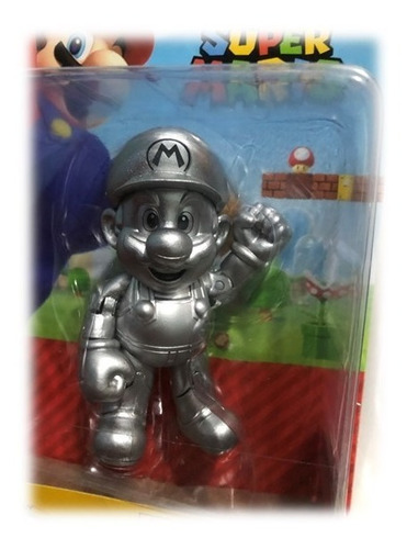 Figura Coleccion Mario Bros Color Metal Con Trofeo