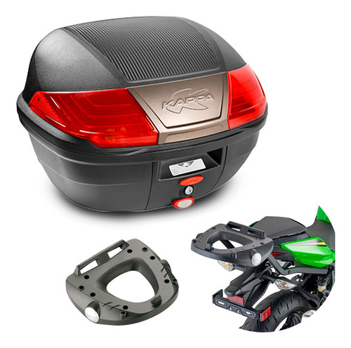 Baul Trasero 40 L Con Soporte Kawasaki Ninja 400 2018 A 2021