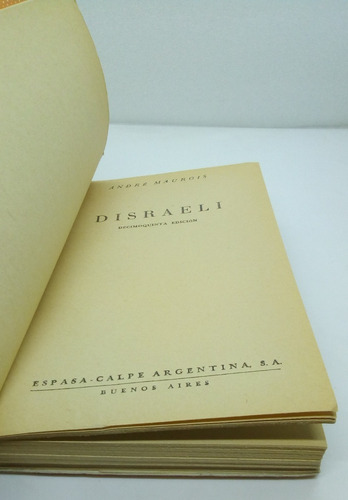 Disraeli. Maurois, André. (Usado)