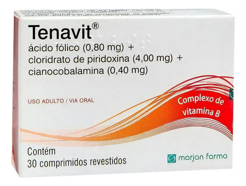 Tenavit 08 + 4 + 04mg caixa com 30 comprimidos revestidos