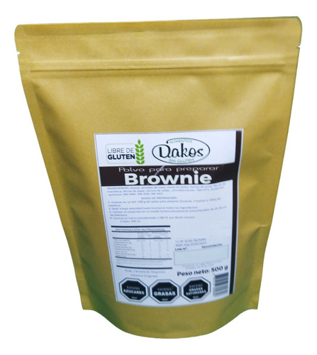 Mezcla Para Brownie Sin Gluten - 500 Gramos