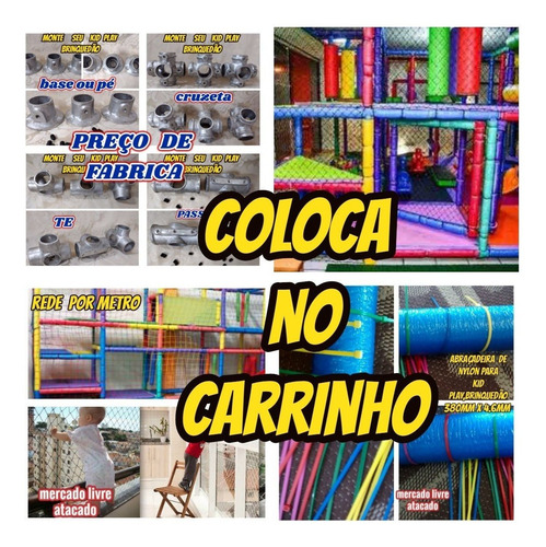 Imagem 10 de 10 de Isotubo Blindado Econômico P/kid Play Brinquedão Kit C/60mts