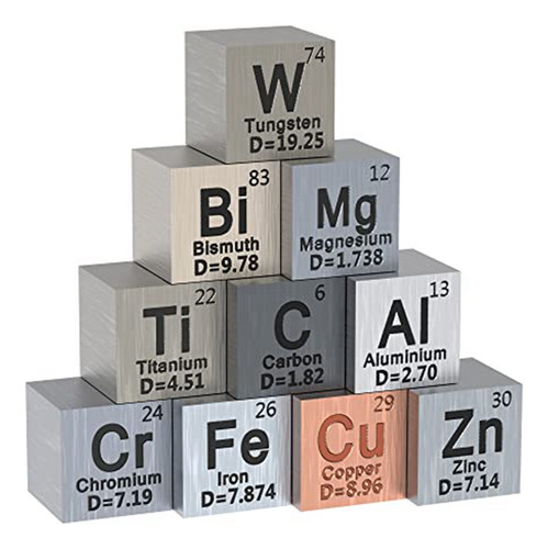 Elementos De Metal De 10 Peças - Cubos - Densidade - Definid