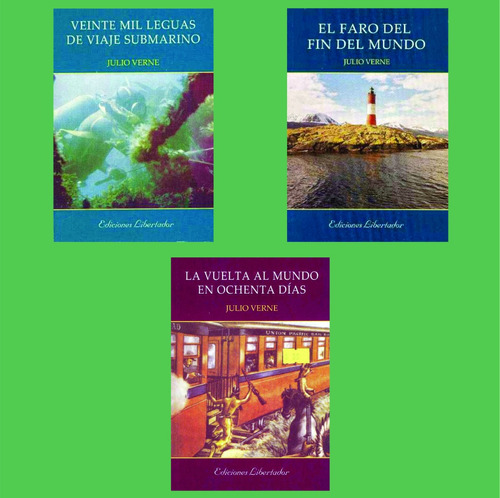 Julio Verne Lote X 3 Libros Nuevos El Faro Del Fin Del Mundo