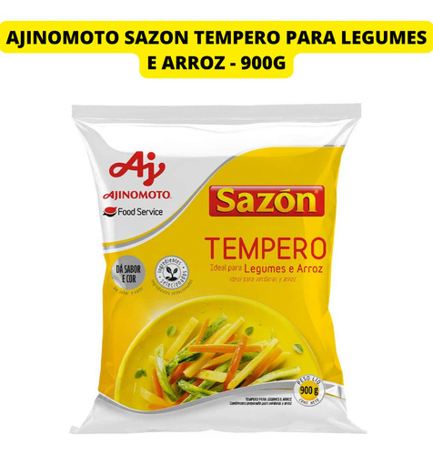Ajinomoto sazon tempero ideal para legumes e arroz 900g