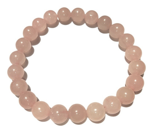 Pulsera Cuarzo Rosa Piedra Natural 6mm