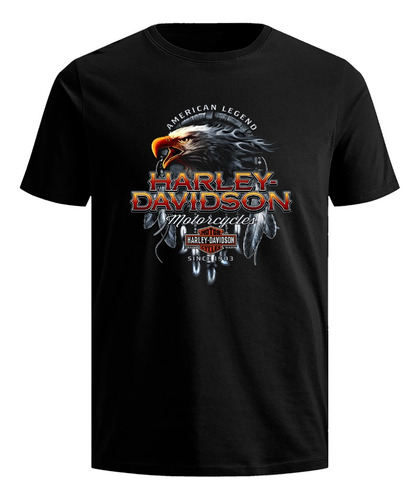 Playera Harley Davidson Vintage Moto Chopper Aguila Camiseta